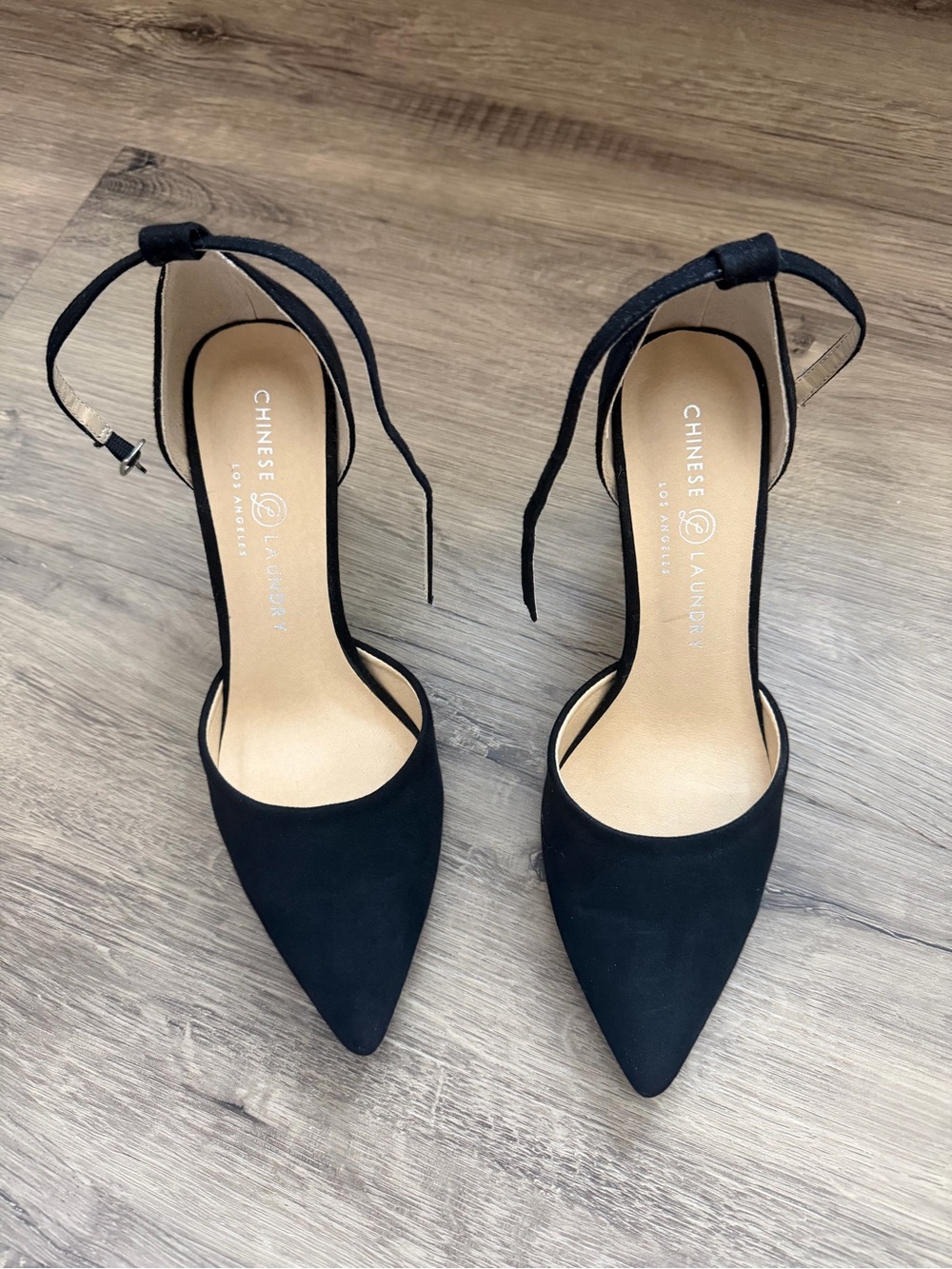 Chinese Laundry Black Pointed-Toe Heels